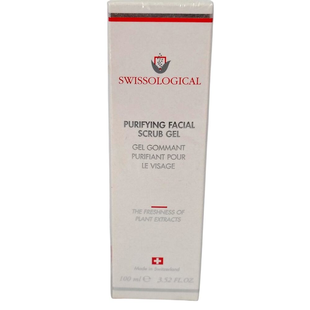 Swissological Purifying Facial Scrub Gel 3.52 oz SEALED All Skin Prod Date 01/99